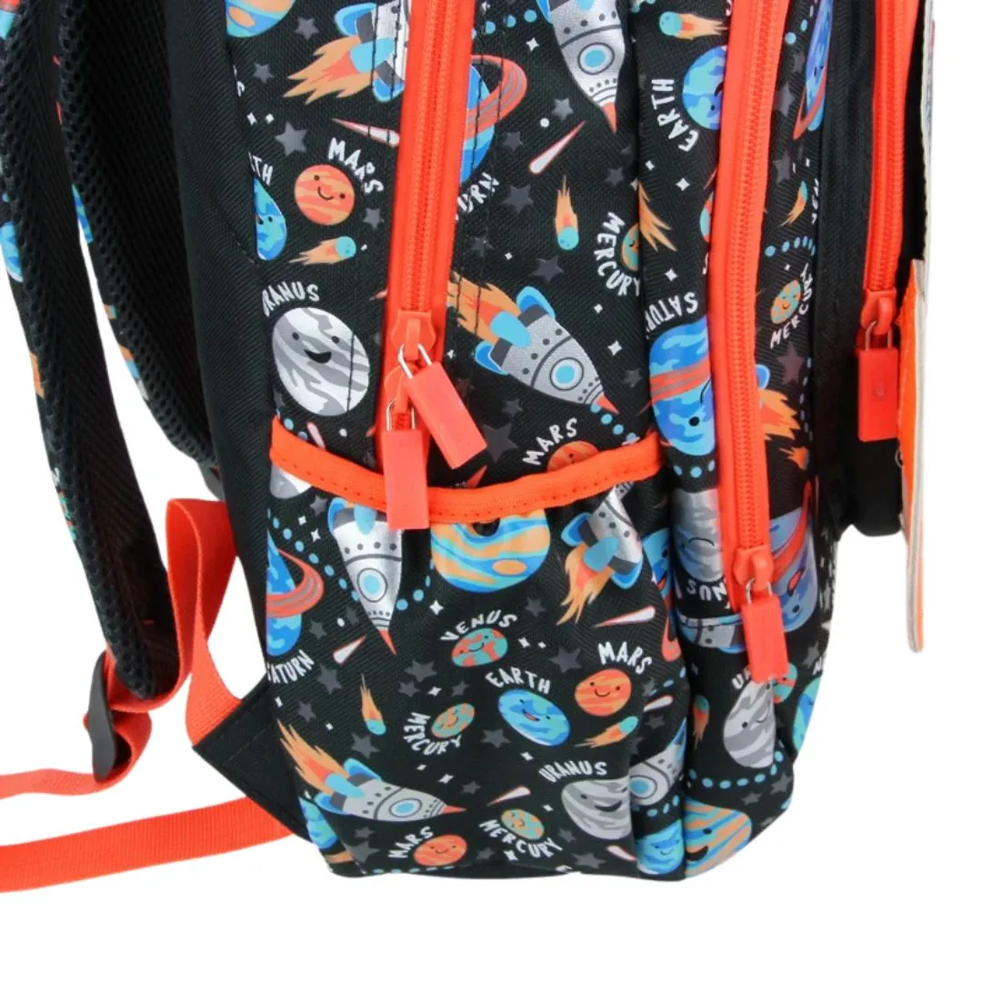 3D Design Backpack with Front Pocket for Kids (Planet)