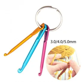 3mm - 5mm Aluminum Crochet Hook Keychain Set