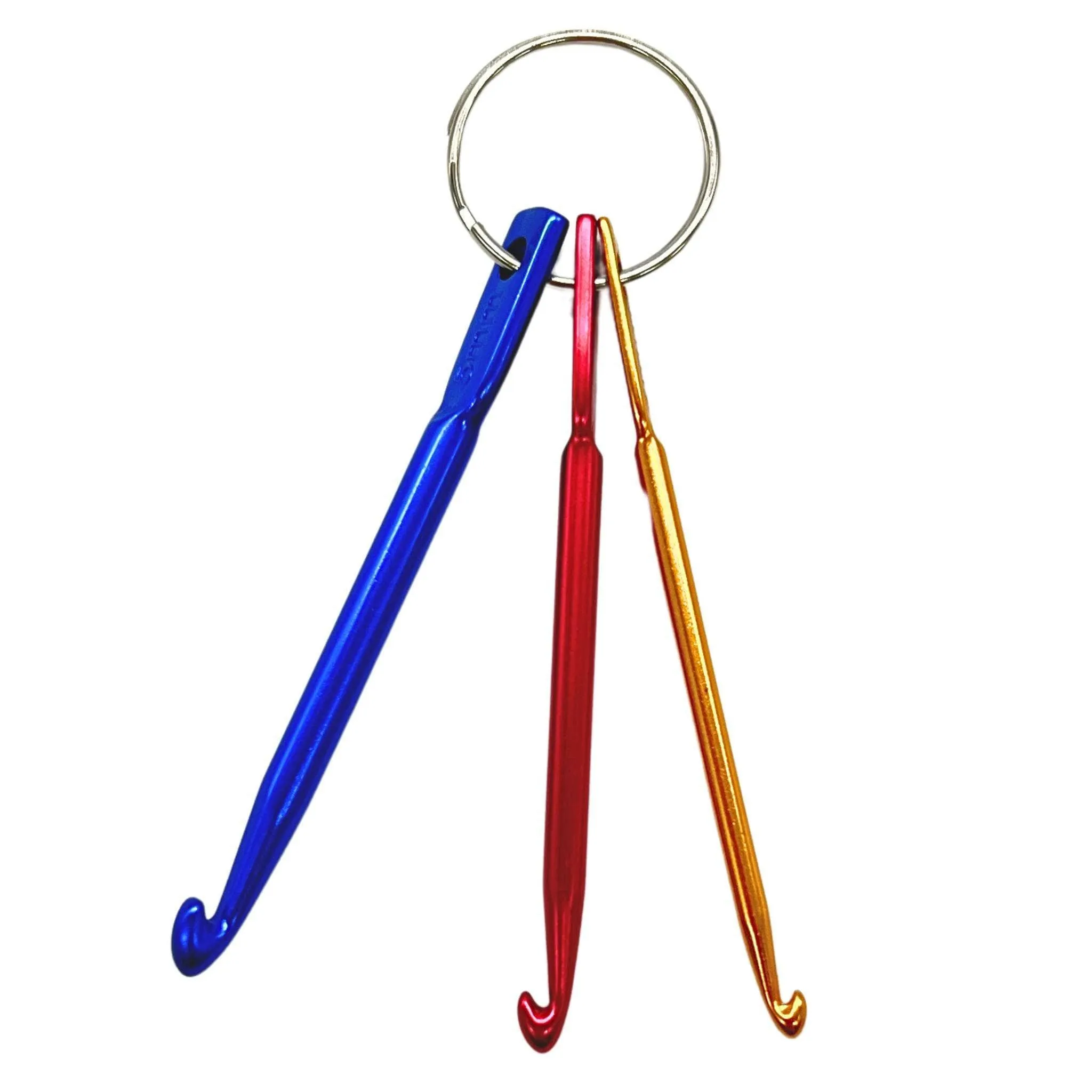 3mm - 5mm Aluminum Crochet Hook Keychain Set