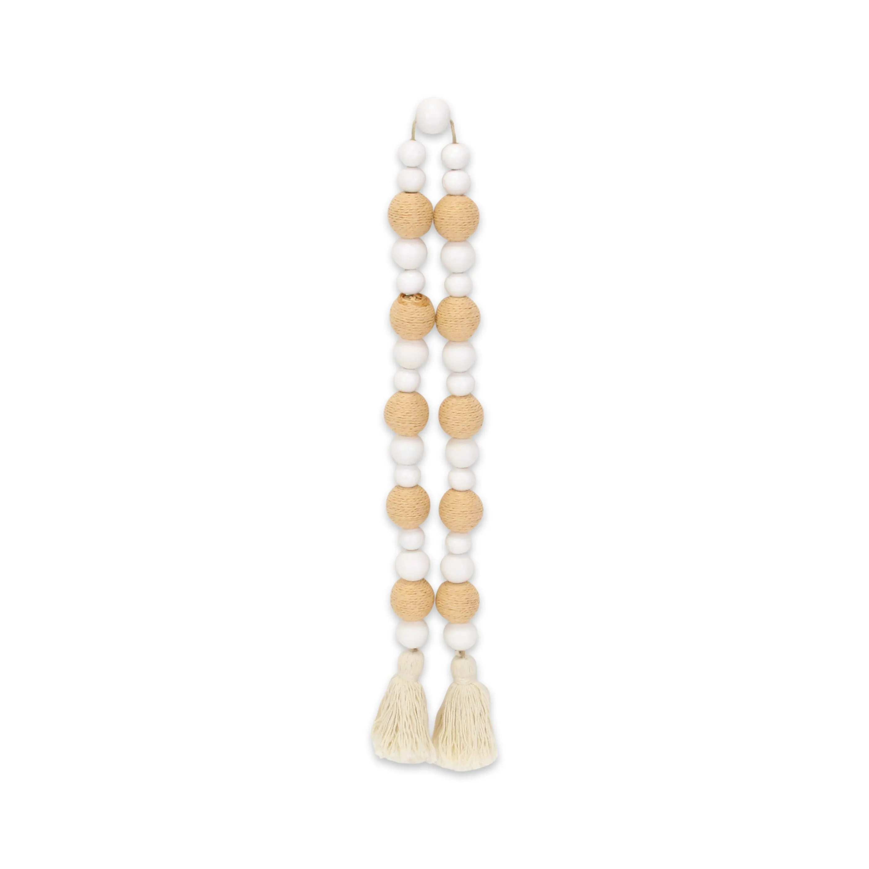 6037 - Kira White & Brown Beaded Garland