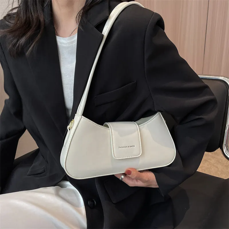 All-Match Shoulder Baguette Bag