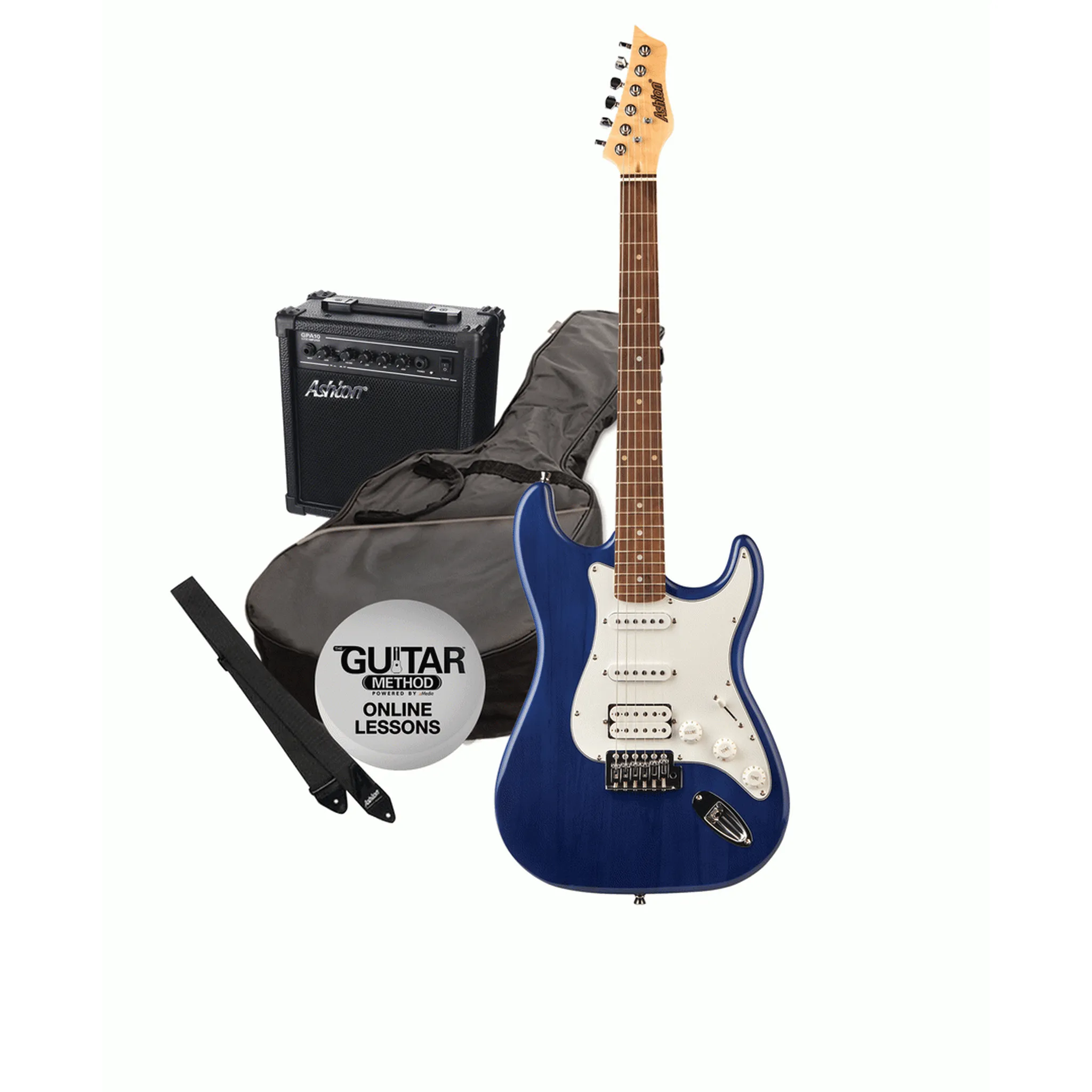 Ashton SPAG232TDB Electric Guitar Pack - Blue