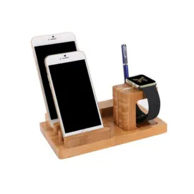 Bamboo 5-port USB Charging Station