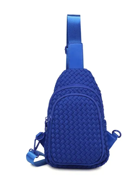 Beyond The Horizon Neoprene Sling Bag Cobalt