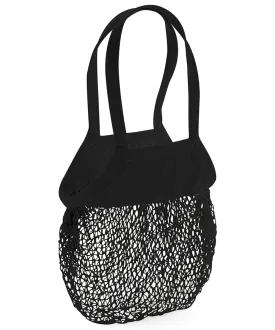 Black - Organic cotton mesh grocery bag