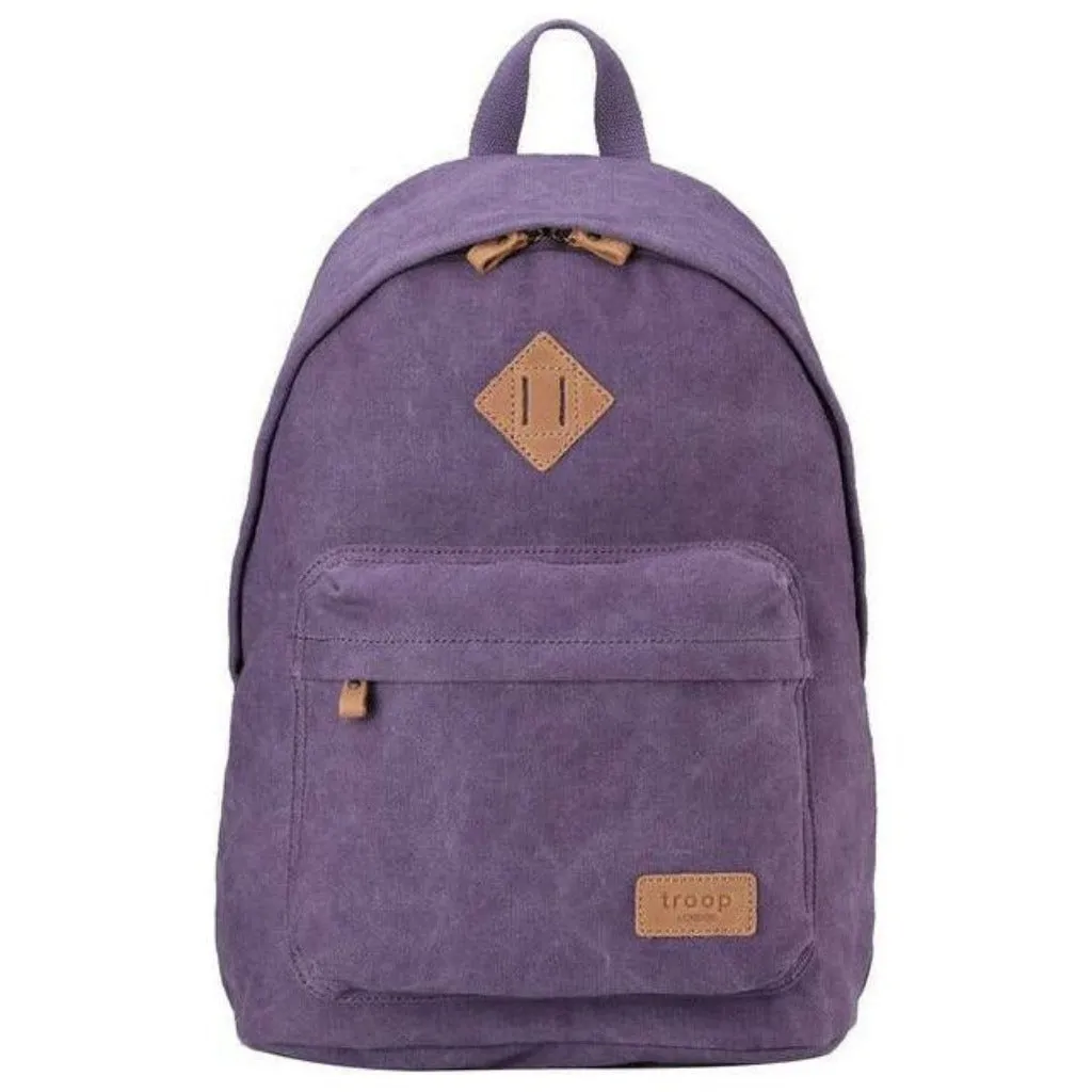 Canvas Backpack - Troop London Heritage Casual Daypack - 11 Great Colours