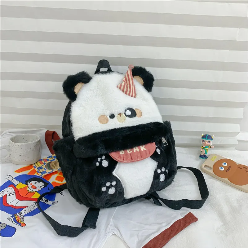 Cute Brown Bear Plush Backpack LY4173