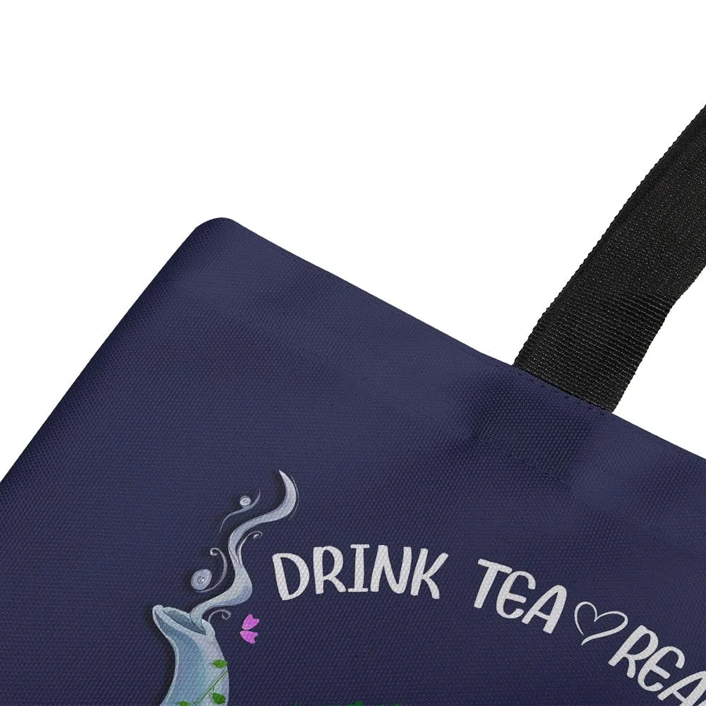 Drink Tea Read Books Teapot Owl Tote Bag TBF2036