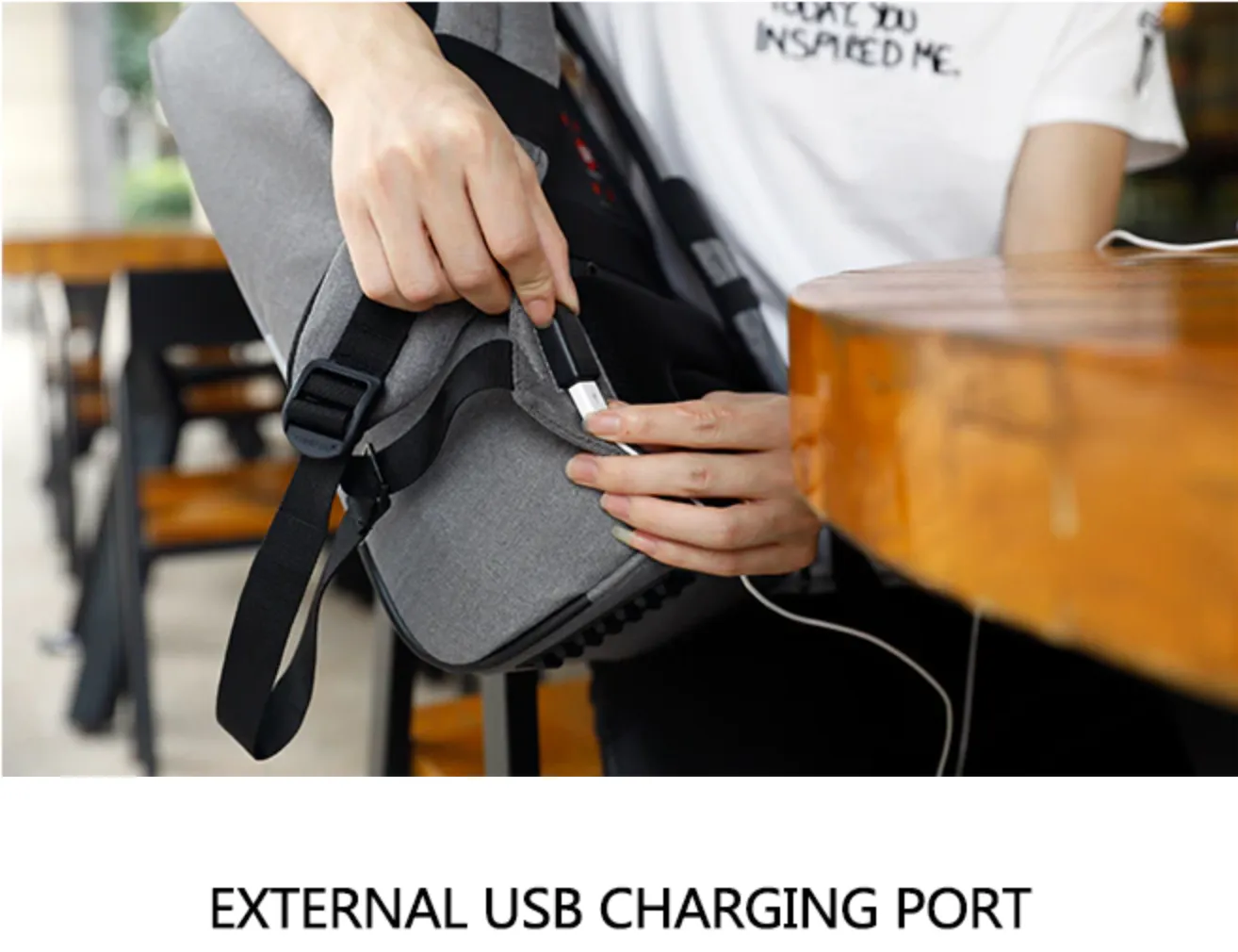 eRucks Fashion Anti-Theft Laptop Backpack with USB Charging