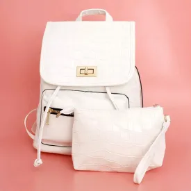 Fashionable White Backpack: Perfect Travel Carry-Ons & Everyday Bag for Women