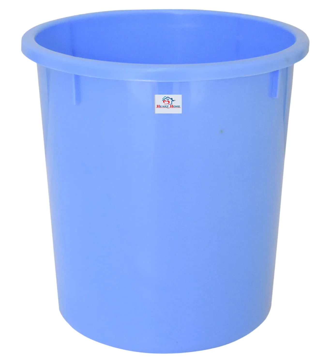 Heart Home Plastic Open Dustbin, Trash Bin, Garbage Bin, Waste Bin, 5Ltr.- Pack of 4 (Black & Blue)-47HH01064