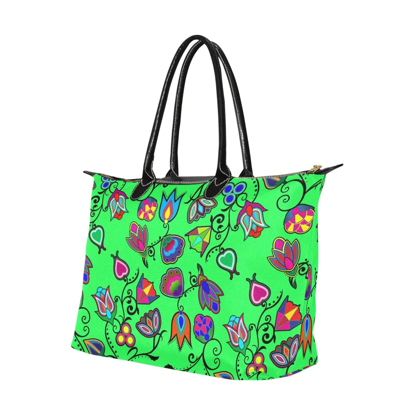 Indigenous Paisley Green Single-Shoulder Lady Handbag