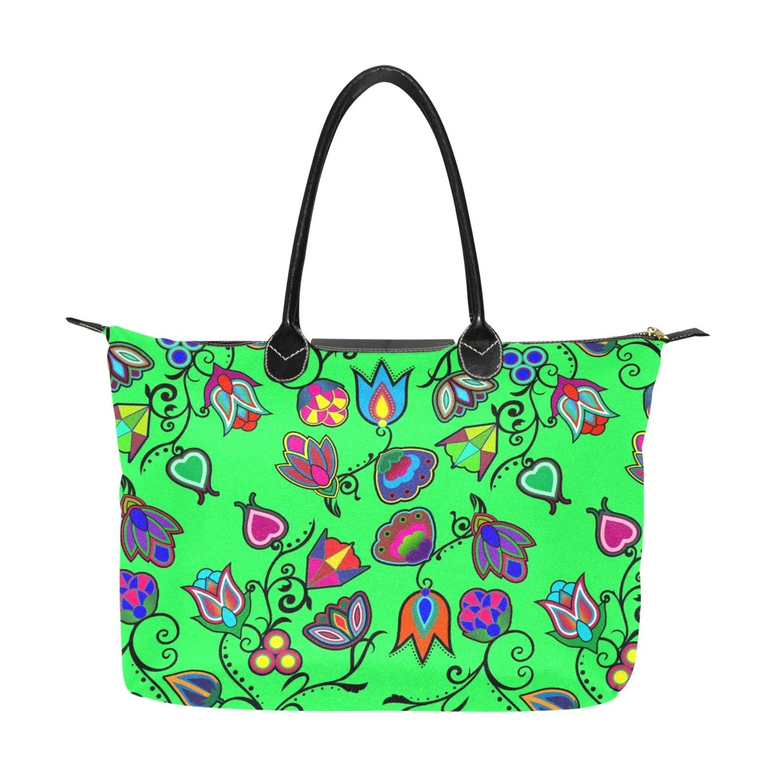 Indigenous Paisley Green Single-Shoulder Lady Handbag