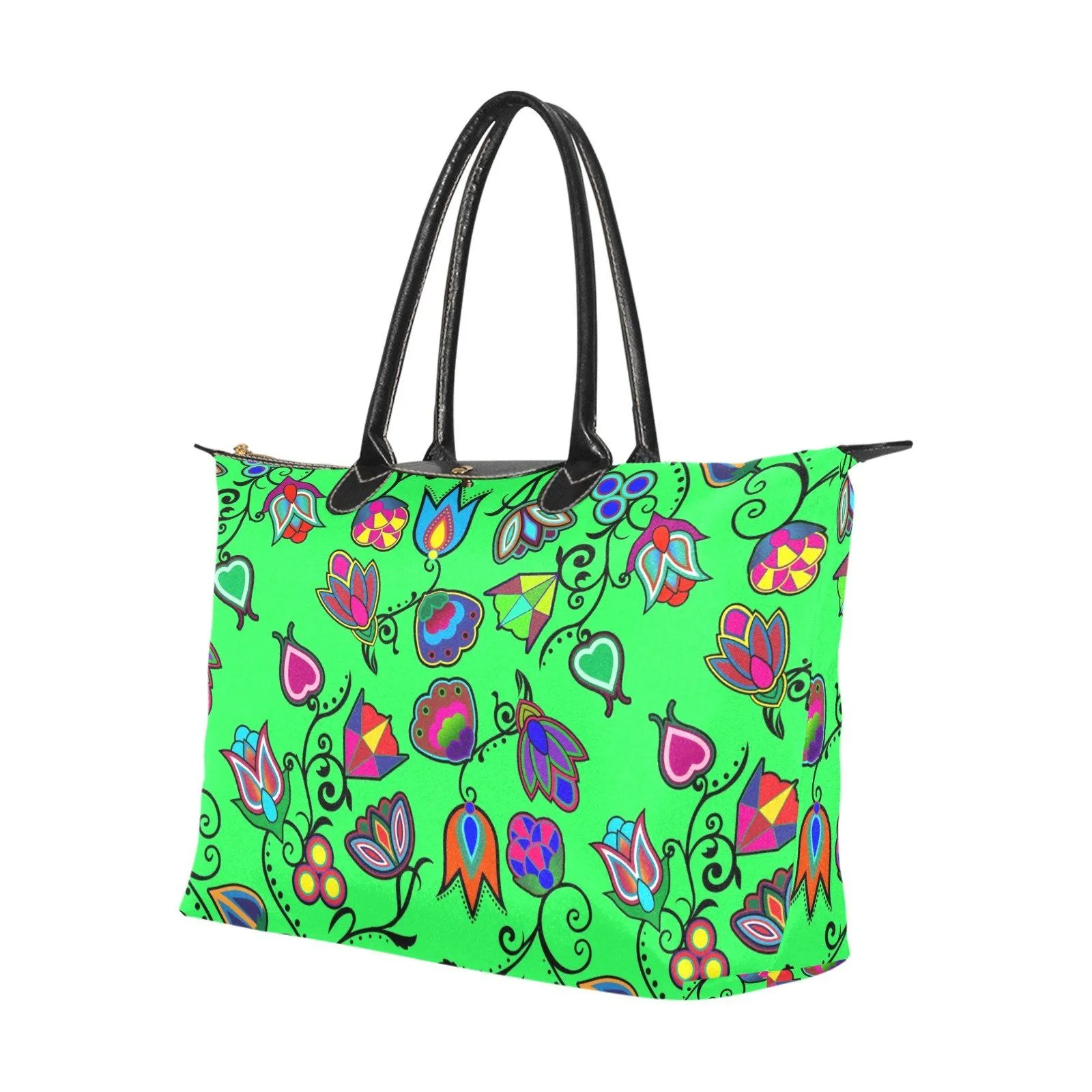 Indigenous Paisley Green Single-Shoulder Lady Handbag