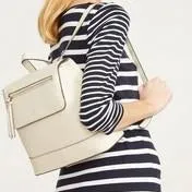 Ivory Flap Tassel Backpack