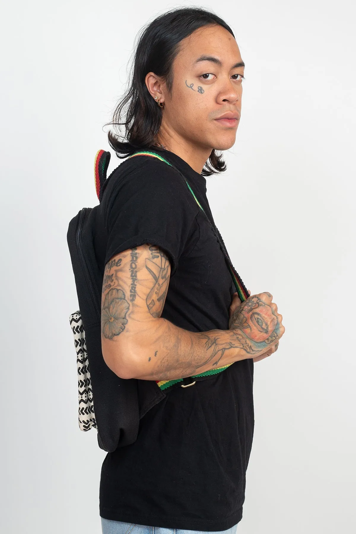 Jah Roots Rasta Tribal Front Pocket Backpack