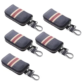 Kuber Industries Key Case|Keychain/Keyring/Key Tag|Car Key Clip, Key Holder, Key Organizer-Pack of 5 (Blue)