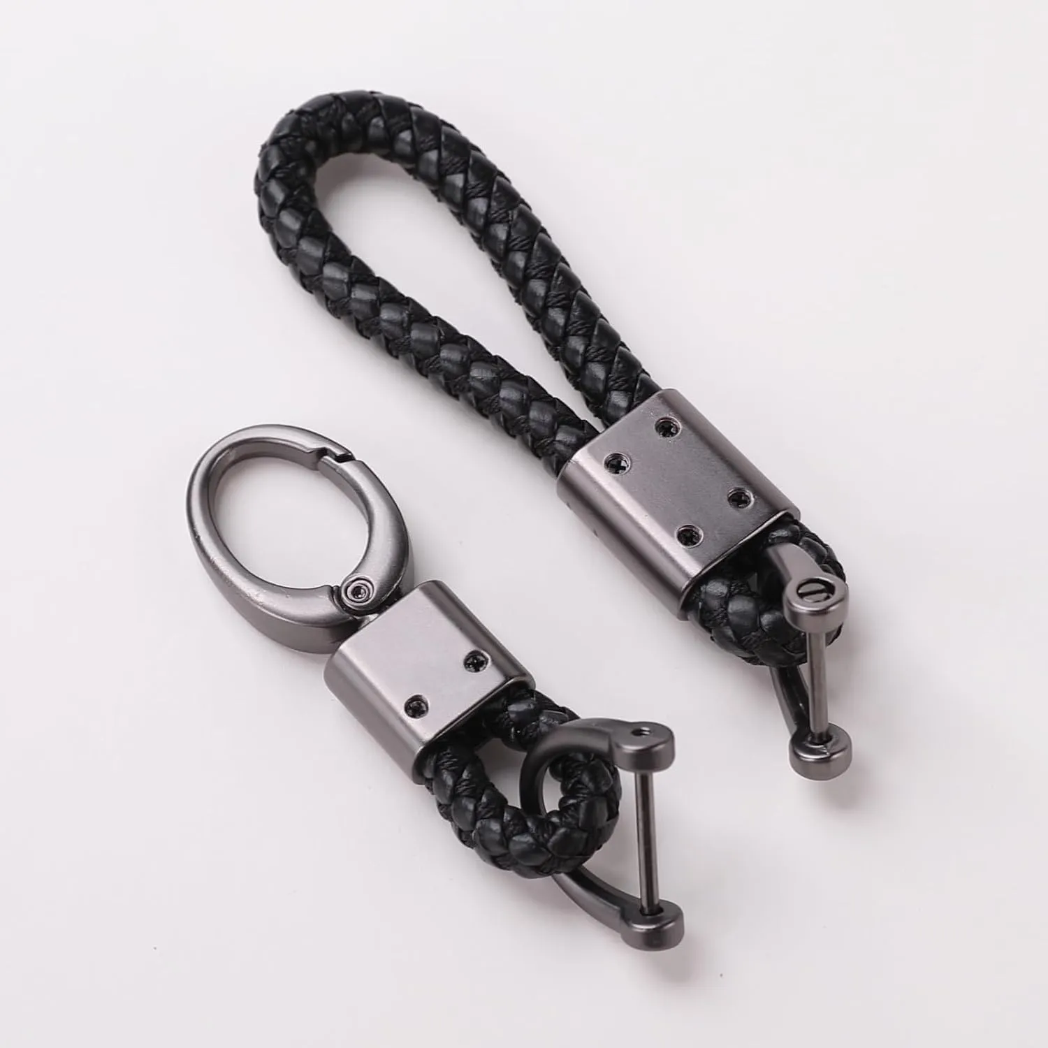 Kuber Industries Keychain/Keyring/Key Tag|Car Key Clip, Key Holder, Key Organizer|Pack of 12| (Black)