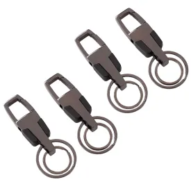 Kuber Industries Keychain/Keyring/Key Tag|Car Key Clip, Key Holder, Key Organizer|Pack of 4| (Grey)