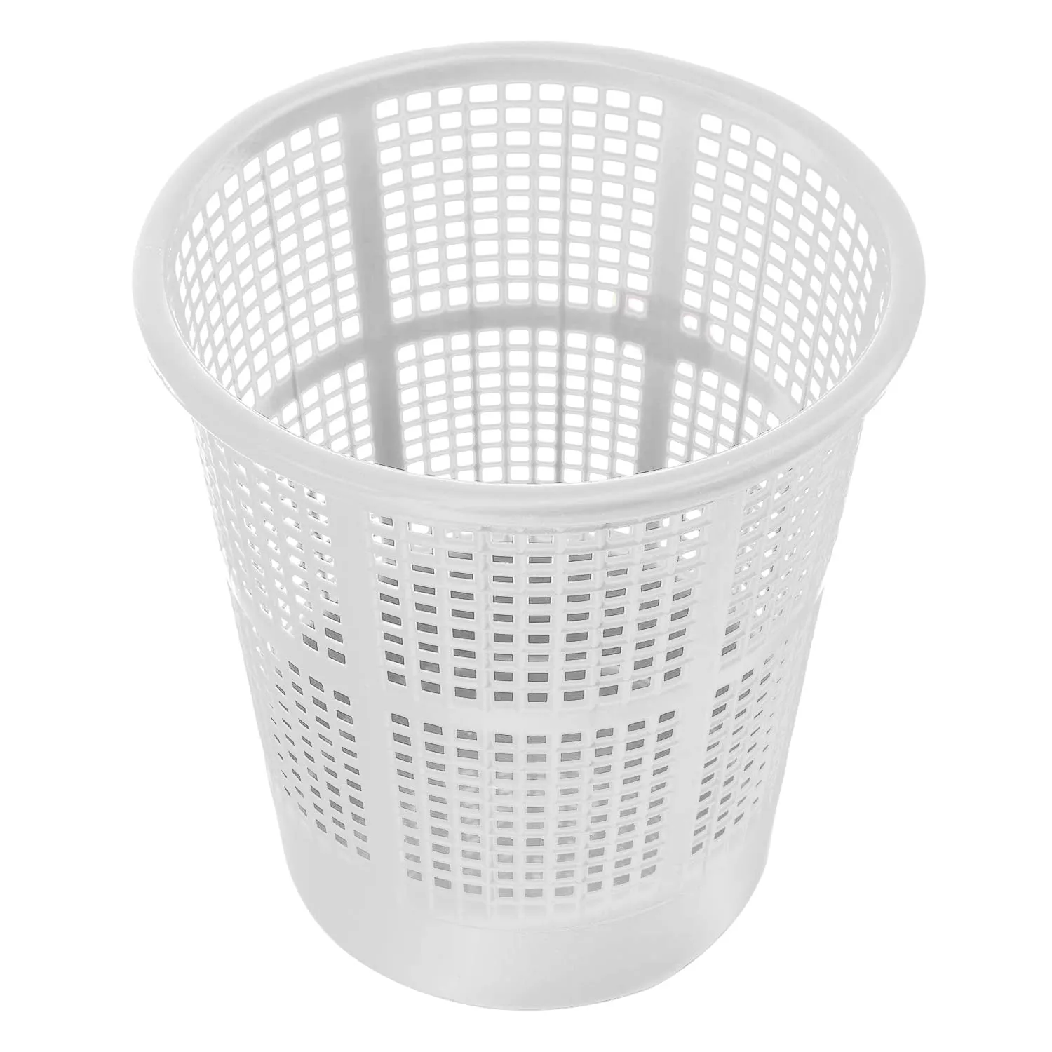 Kuber Industries Mesh Design Plastic Dustbin, Garbage Bin For Home, Kitchen, Office, 5Ltr.- Pack of 2 (White)-47KM0783