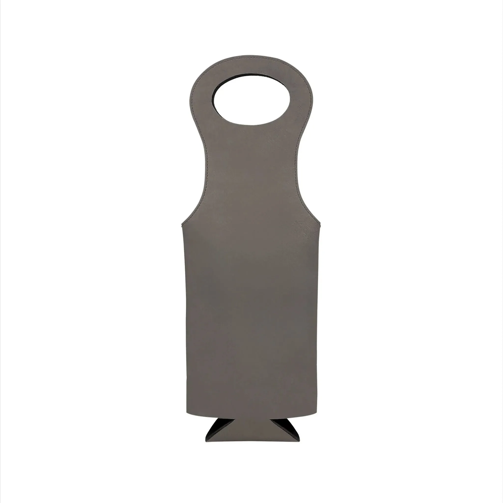 Leatherette Wine Holder in Grey - 14.5"