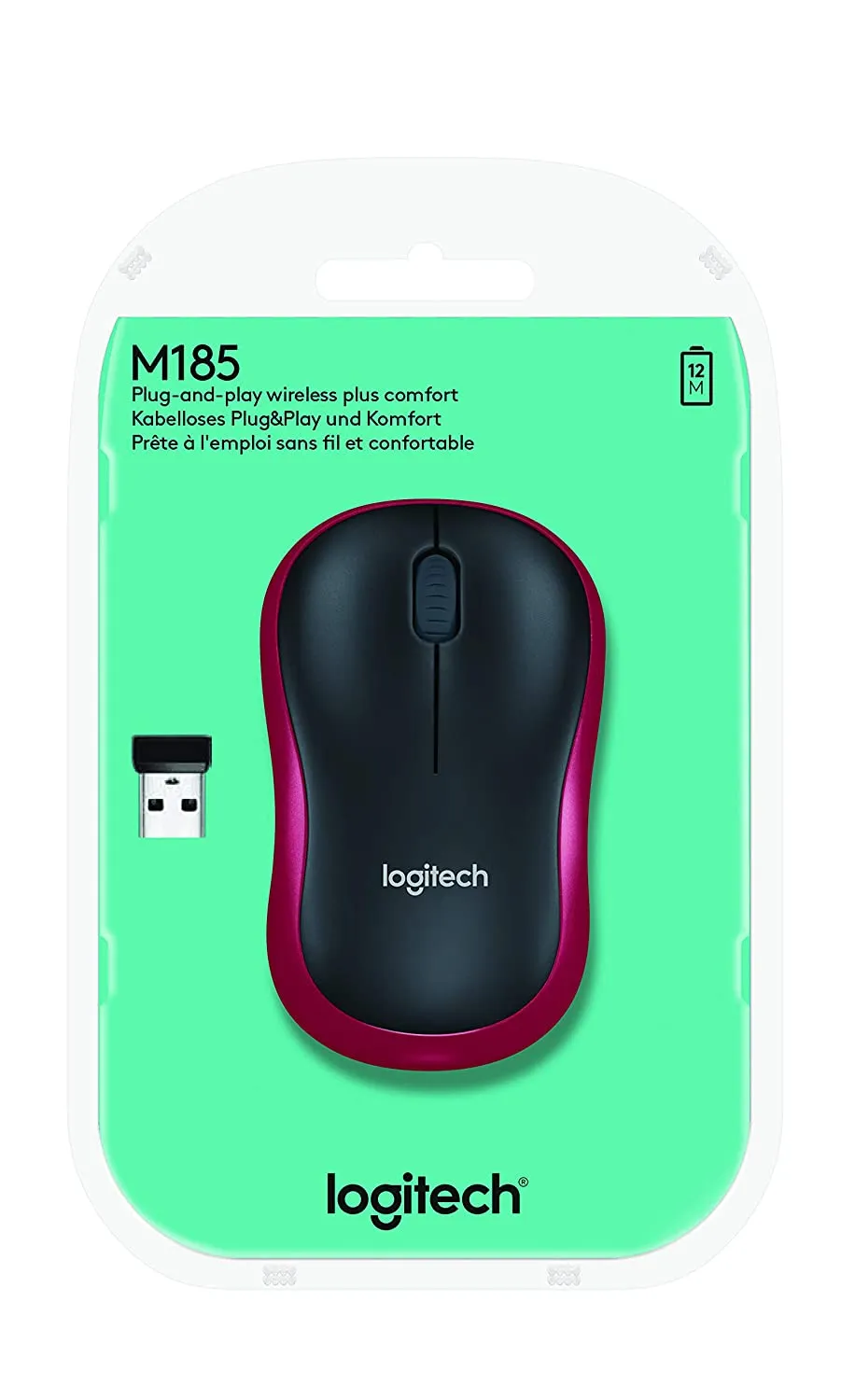 Logitech M185 Compact Wireless Mouse Comfortable easy-to-use mouse with reliable durability