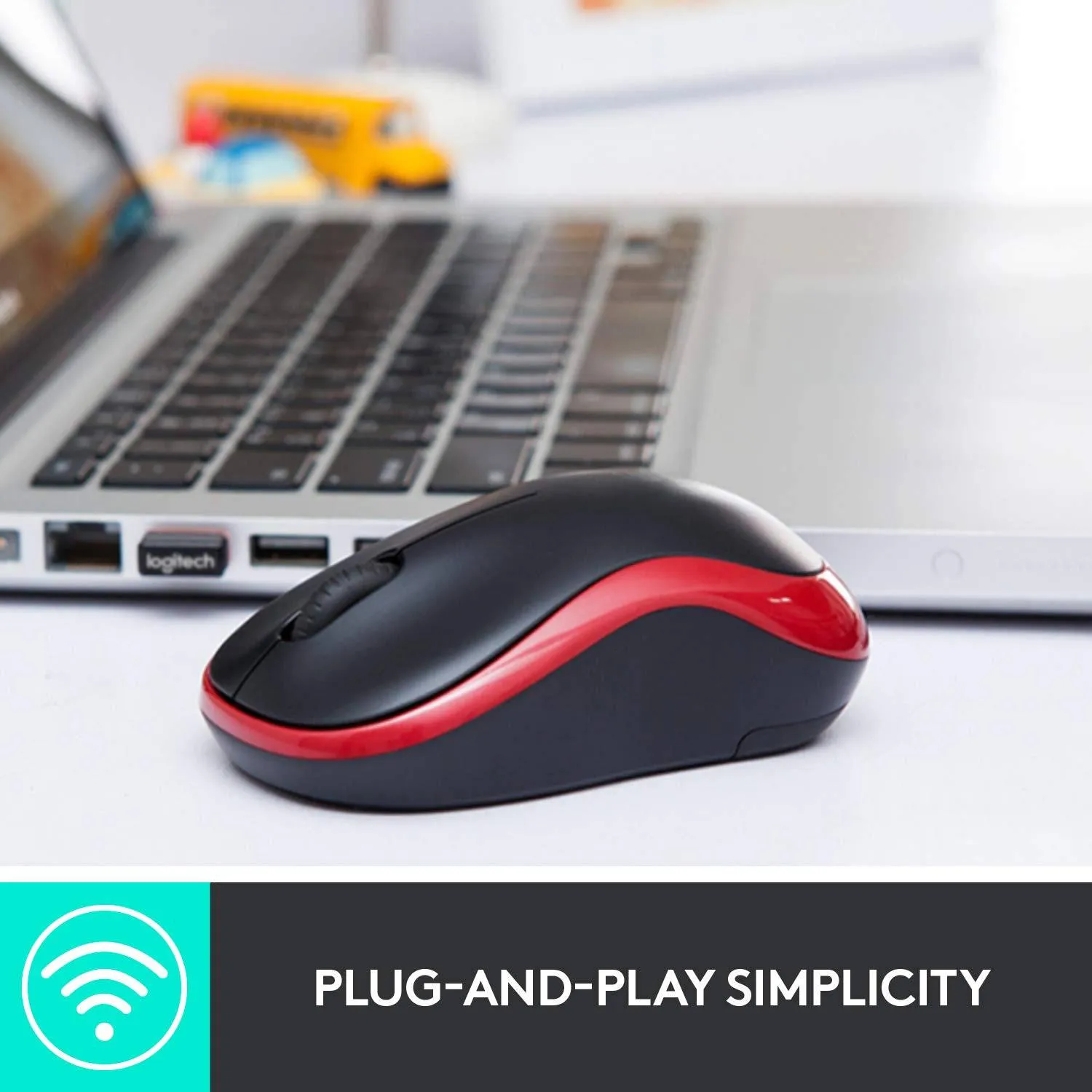 Logitech M185 Compact Wireless Mouse Comfortable easy-to-use mouse with reliable durability