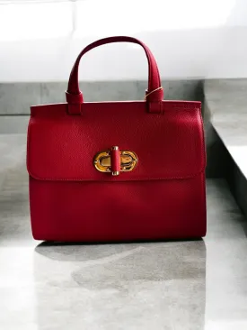 Makeda - Welcome Leather Bag in Red