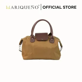 MARTHA Nylon Canvas Tote Bag in Coffee Brown