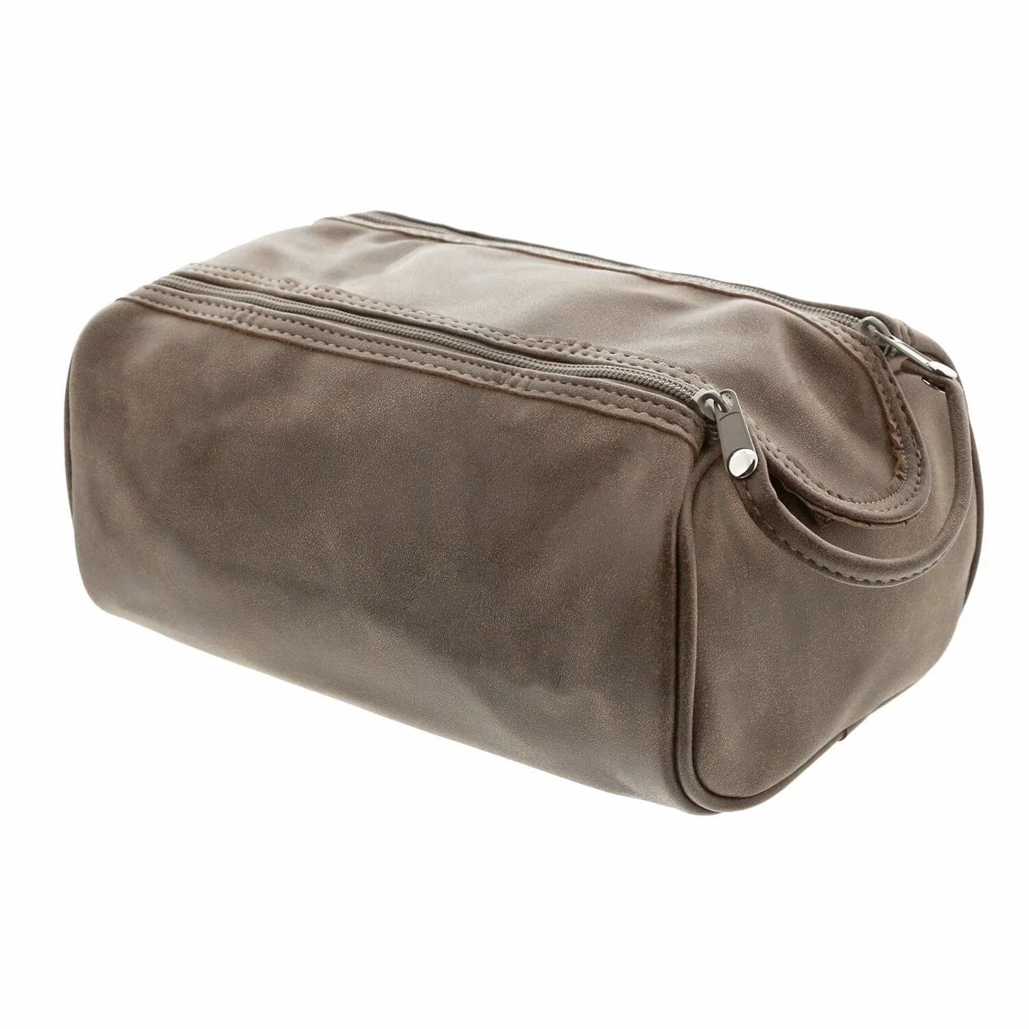 Men's Brown Wash Bag And Towel Set