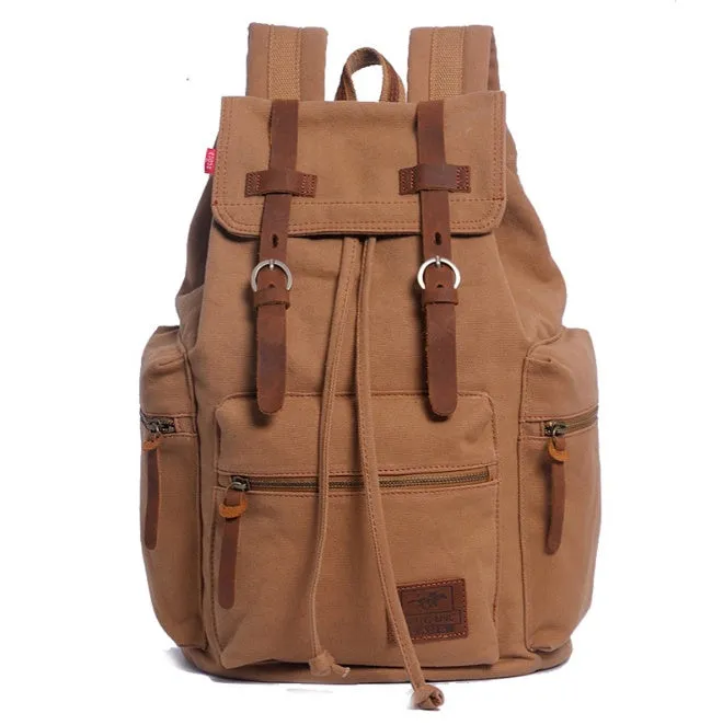 men's vintage canvas backpack