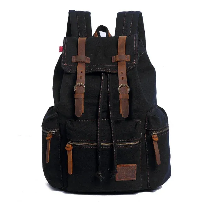 men's vintage canvas backpack