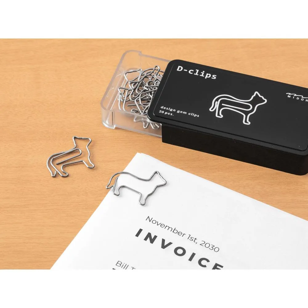 Midori D-Clips Paper Clips - Cat