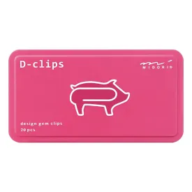 Midori D-Clips Paper Clips - Pig