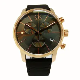 NEW Calvin Klein City Leather Men Watches - Brown K2G276G3