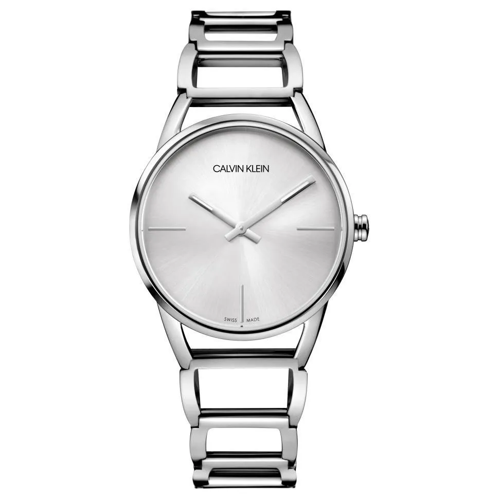 NEW Calvin Klein Stately Steel Ladies Watches - Silver K3G23126