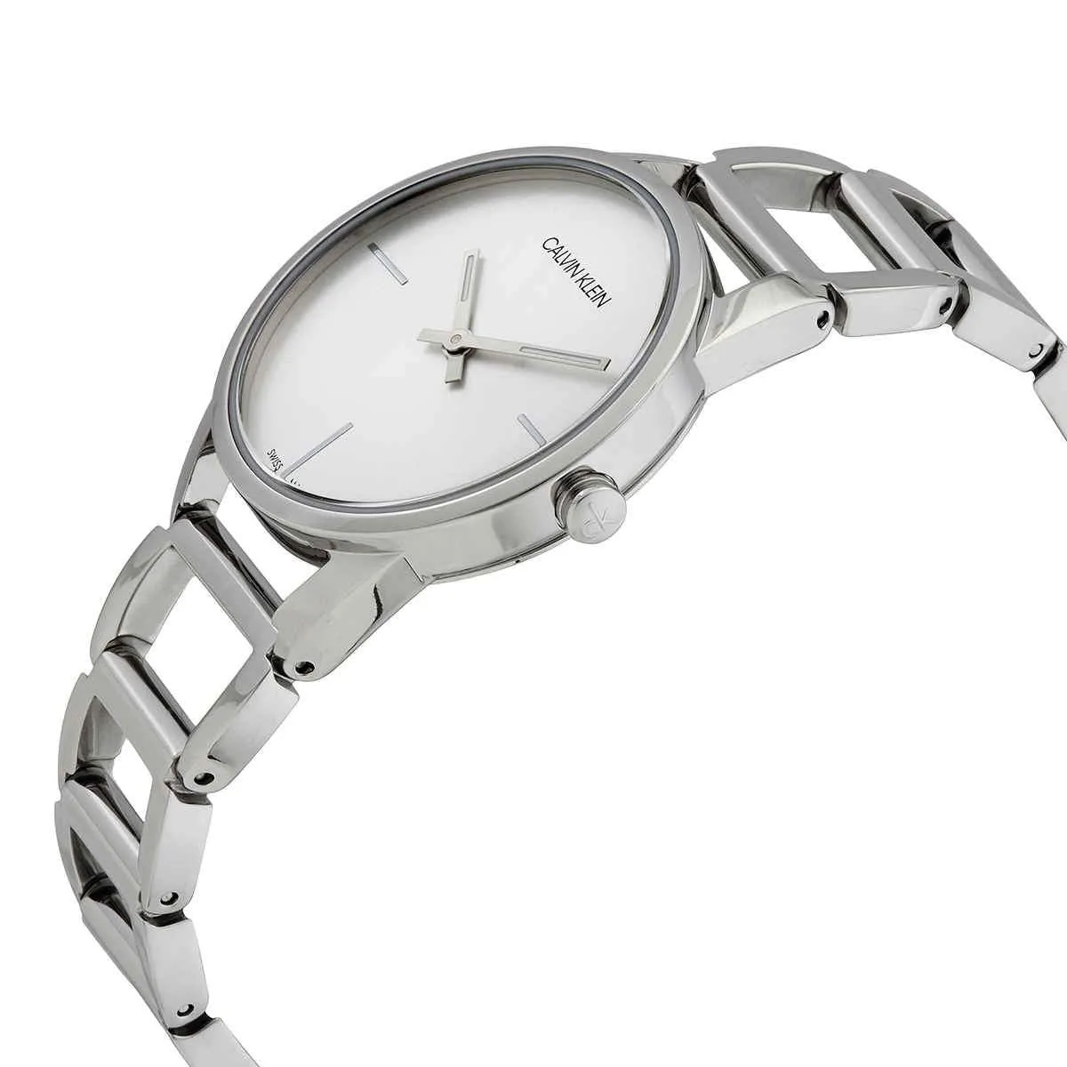 NEW Calvin Klein Stately Steel Ladies Watches - Silver K3G23126