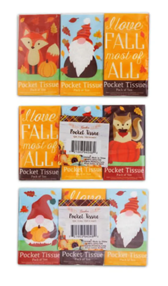 Pocket Tissue Harvest Assorted 6pk