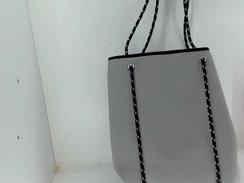 Pole Tribe Grey Tote Bag with Black Straps