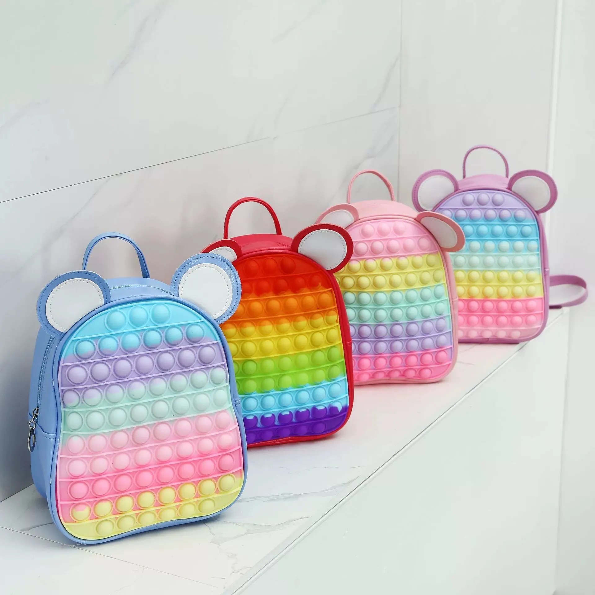 Rainbow Press Silicone Backpack for Kindergarten Kids - Princess Design