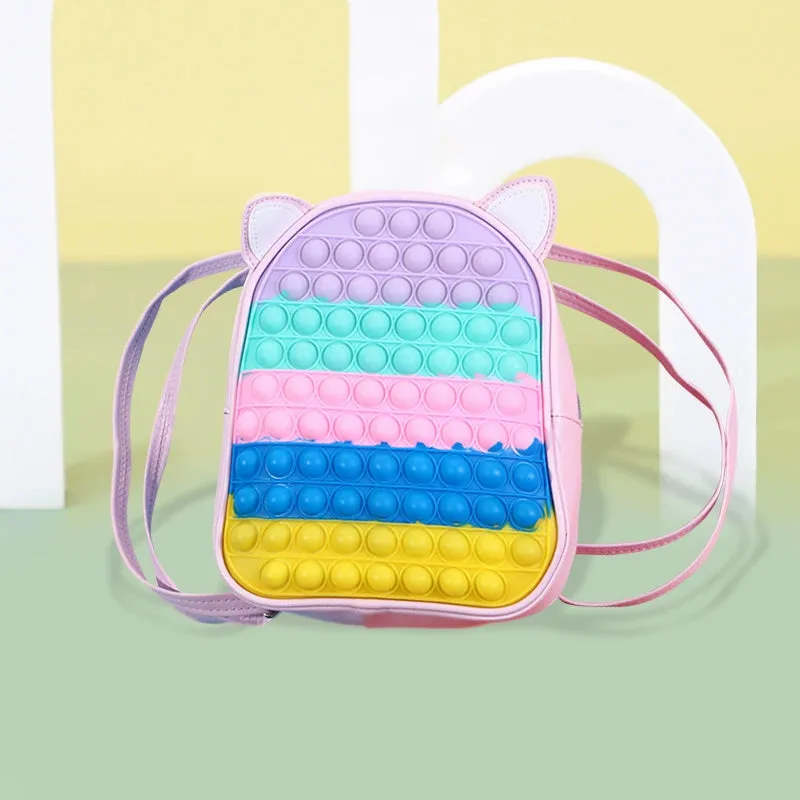 Rainbow Press Silicone Backpack for Kindergarten Kids - Princess Design