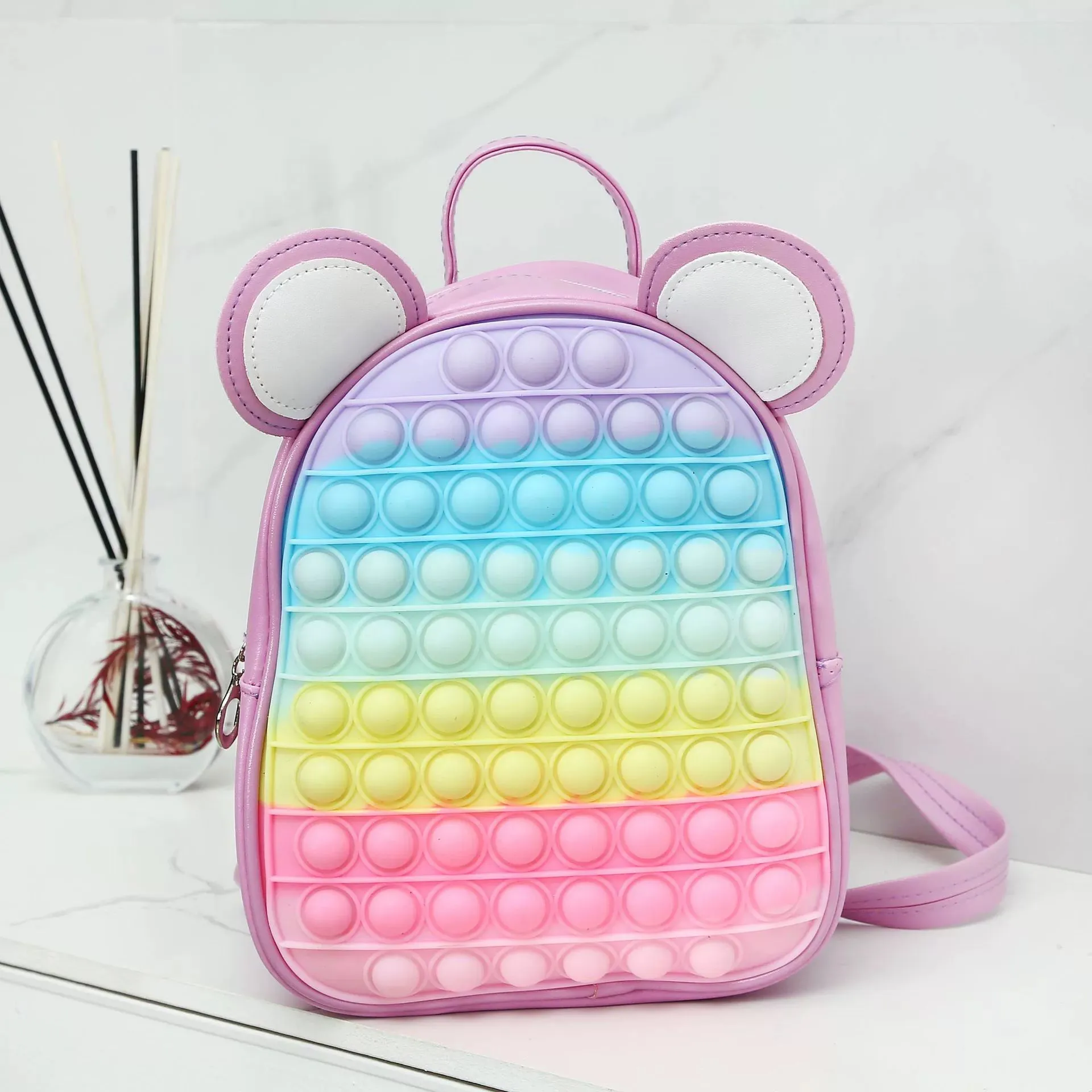 Rainbow Press Silicone Backpack for Kindergarten Kids - Princess Design