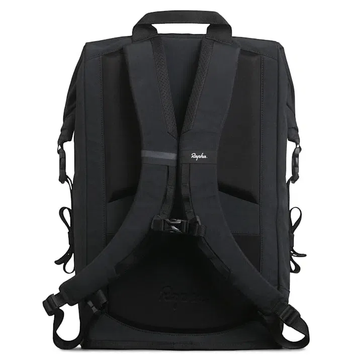 RAPHA Roll Top Backpack 30L - Black/Black