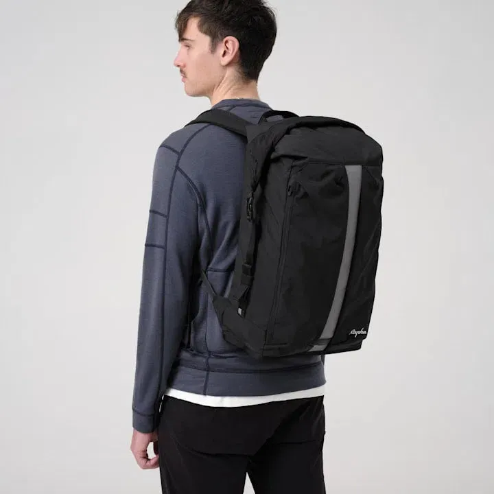 RAPHA Roll Top Backpack 30L - Black/Black