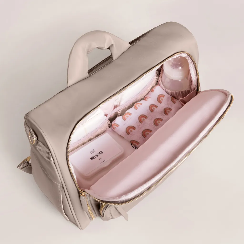 Satchel Diaper Bag - Taupe