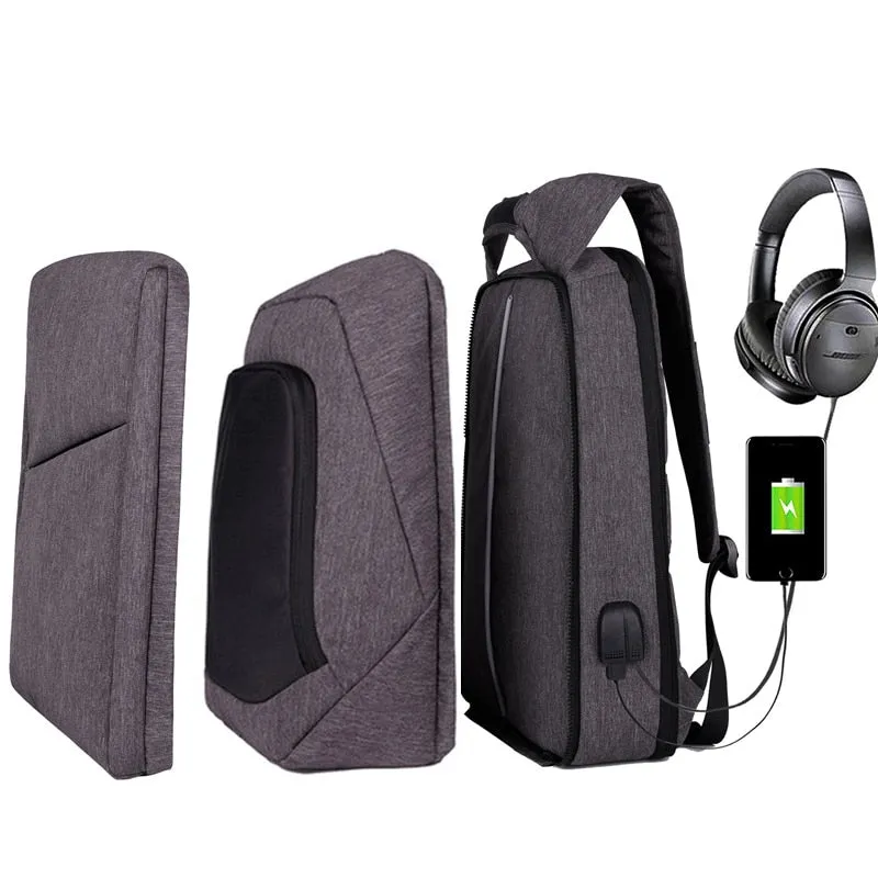 Slim Multi Compartment Laptop Backpack with USB Charging