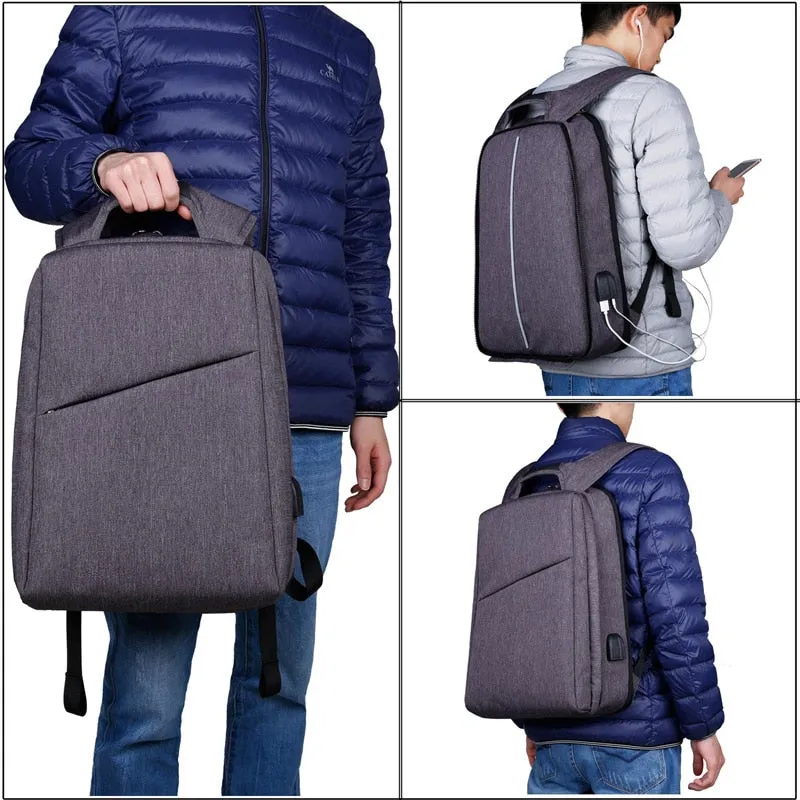 Slim Multi Compartment Laptop Backpack with USB Charging