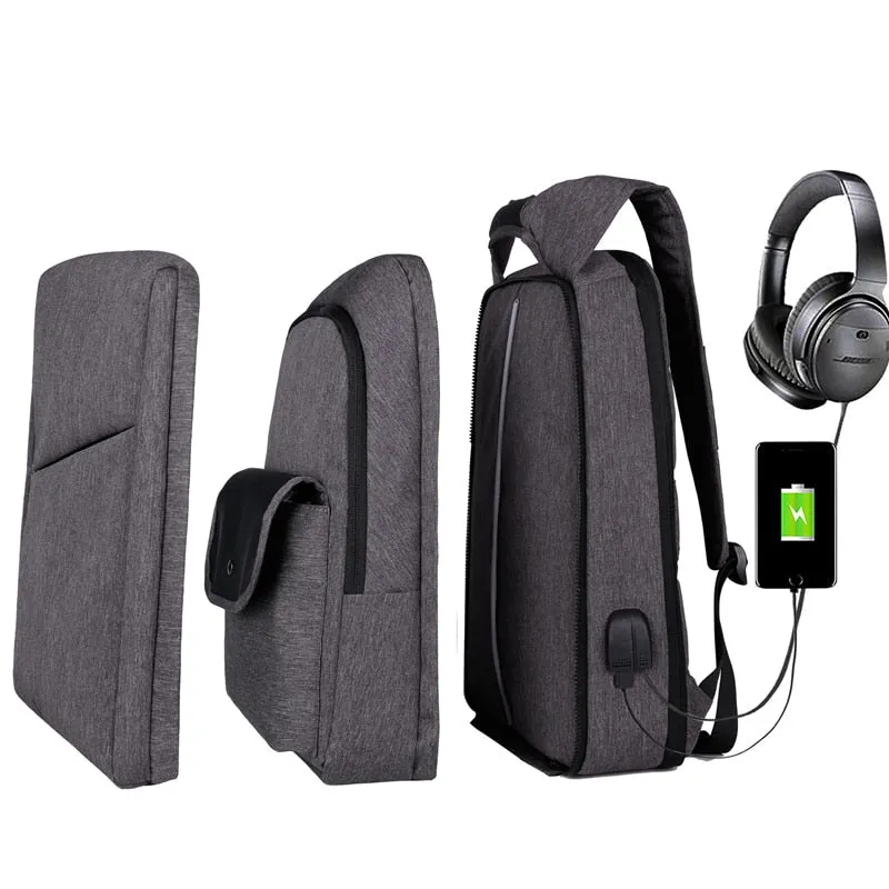 Slim Multi Compartment Laptop Backpack with USB Charging