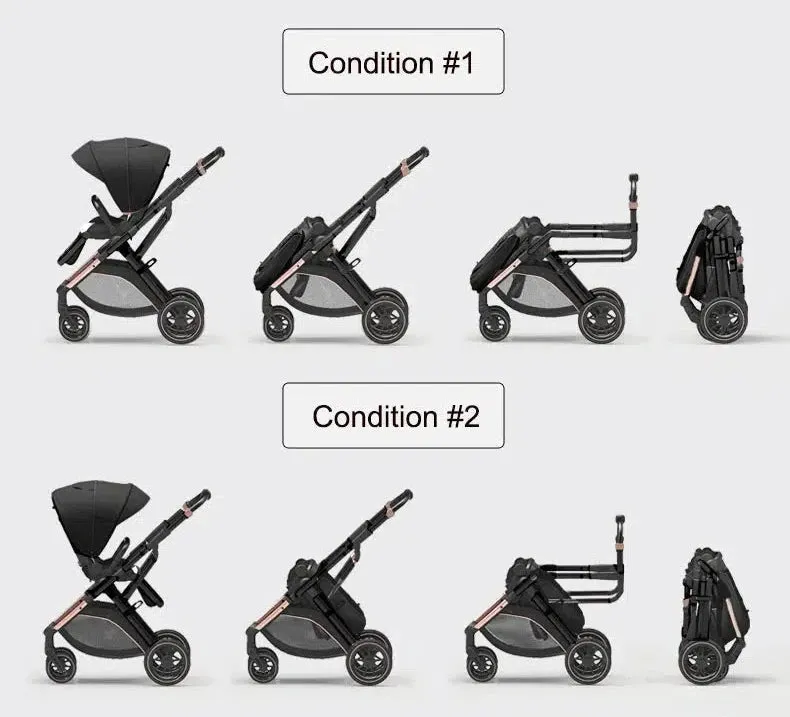 Supreme 2-in-1 Lightweight Stroller - Compact Fold Design