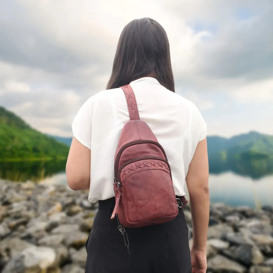 Taylor Leather Sling Backpack